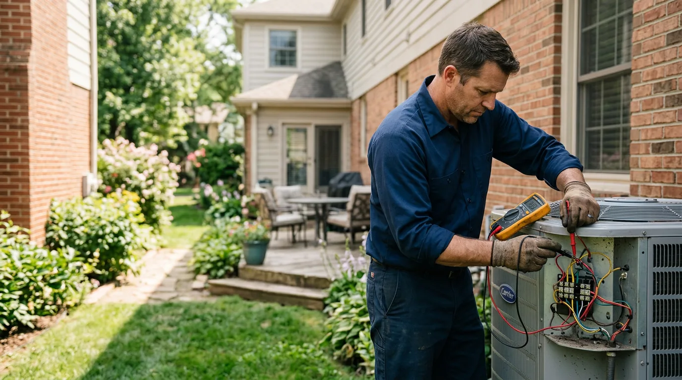 HVAC technician working near Cadogan, PA